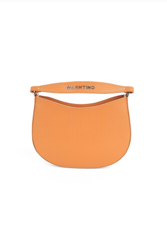 Kadın Yarım Ay Formlu Deri El ve Omuz Çantası - Taba 