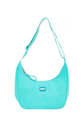 Kadın Yarım Ay Formlu Omuz Çantası - Turkuaz - Tommy Hilfiger