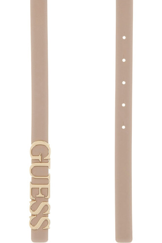 Kadın Yazı Tokalı Kemer - Krem 