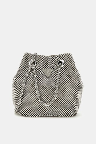 Kadın Zalina Rhinestone Mini El Çantası - Gümüş 