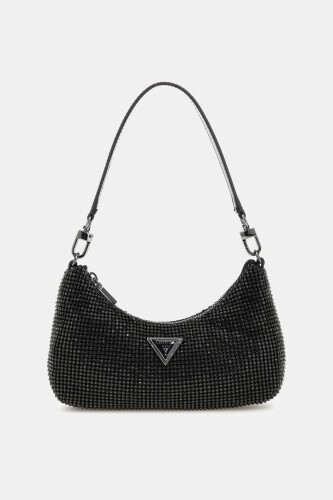 Kadın Zalina Taşlı Mini Omuz Çantası - Siyah - Guess