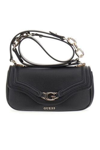 Kadın Zincir Askılı Baget Omuz Çantası - Siyah 