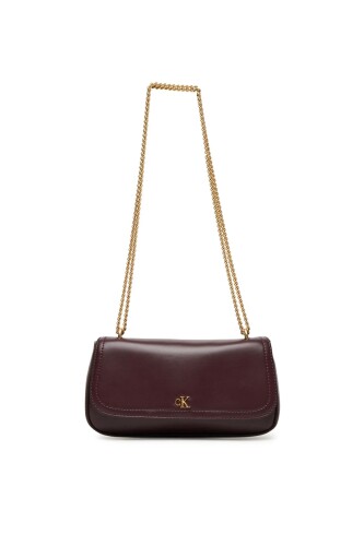 Kadın Zincir Askılı Omuz Çantası - Bordo 