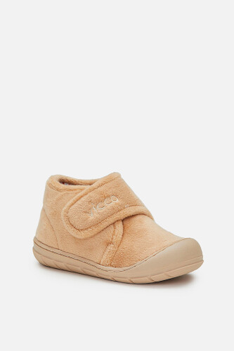 Kız Çocuk Color Cırtlı Yumuşak Dokulu Panduf - Bej 