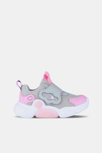 Kız Çocuk Işıklı Spor Ayakkabı - Gri - Pembe 