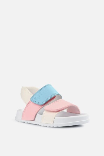 Kız Çocuk Krixi Bebe Phylon Sandalet-Beyaz-Pembe 