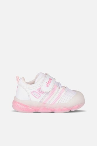 Kız Çocuk Orante İlk Adım Işıklı Ayakkabı-Beyaz 