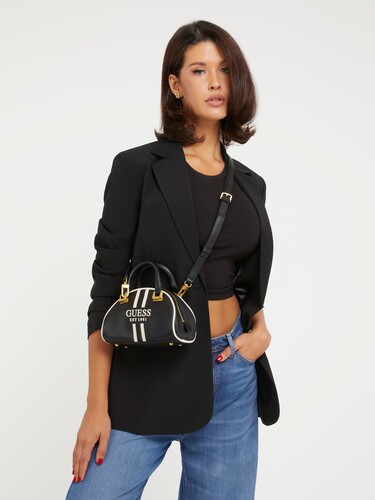 Mildred Logolu Kadın Mini El Çantası-Siyah - Guess