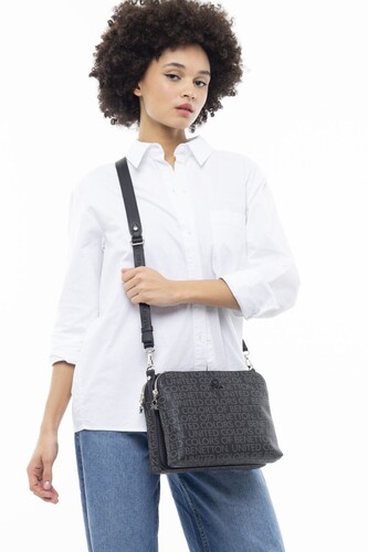 Monogram Çapraz Omuz Çantası BNT_949-Siyah 