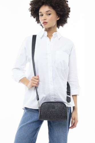 Monogram Çapraz Omuz Çantası BNT_956-Siyah 