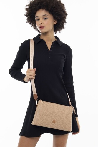 Monogram Çapraz Omuz Çantası BNT_968-A.Camel-Camel 