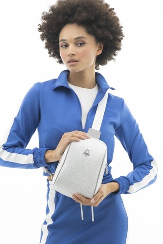 Monogram Çapraz Vücut Çantası BNT_952-Beyaz-A.Gri 