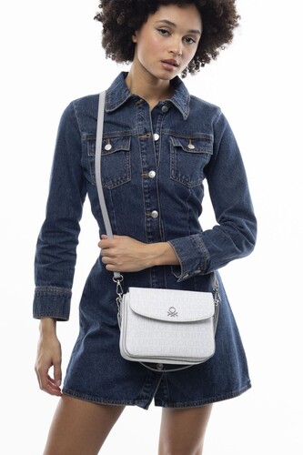 Monogram El ve Omuz Çantası BNT_947-Beyaz-A.Gri 