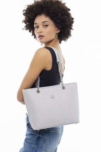 Monogram Kol Çantası BNT_936-A.Gri 