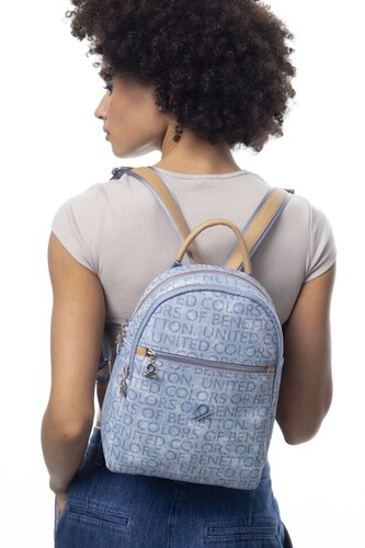 Monogram Sırt Çantası BNT_946-Kot-Mavi-A.Camel 