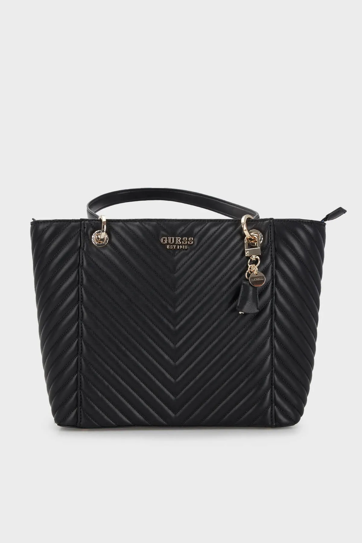 Noelle Logolu Fermuarlı Omuz Çanta HWQG7879230-Siyah 