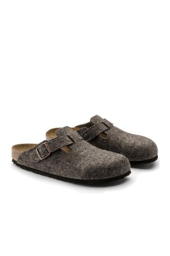 Unisex Boston Wo Terlik - Kahverengi - Birkenstock