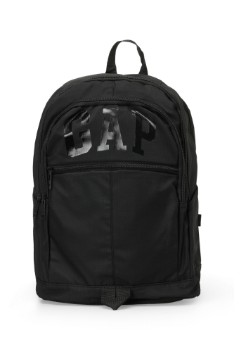 Unisex Çift Bölme Sırt Çantası - Siyah 