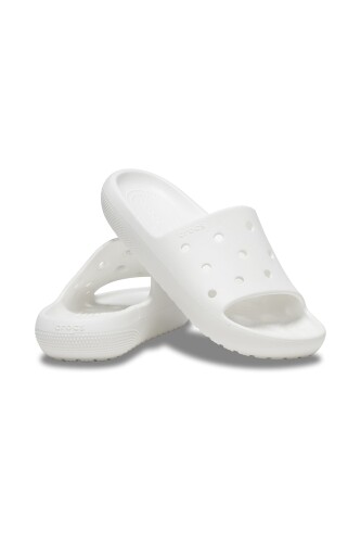 Unisex Classic Slide V2 Terlik - Beyaz - Crocs