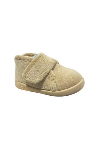 Unisex Çocuk Homie Cırtlı Yumuşak Panduf - Bej 