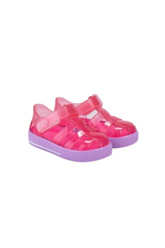 Unisex Çocuk Star Bicolor Sandalet - Kırmızı Mor 