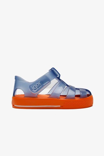 Unisex Çocuk Star Bicolor Sandalet - Mavi 