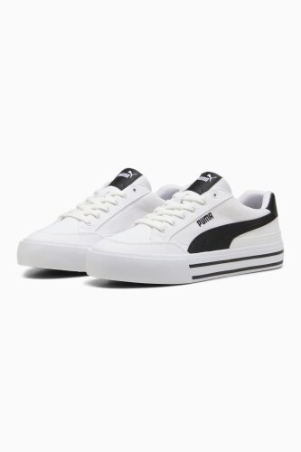 Unisex Court Classic Vulcanised Sneakers - Beyaz 