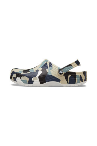 Unisex Geo Camo Clog Terlik - Çok Renkli 