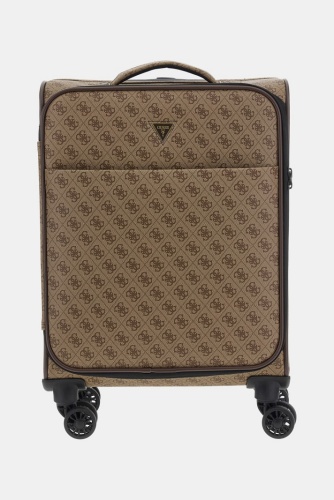 Unisex Logolu Kabin Boy Valiz - Bej 