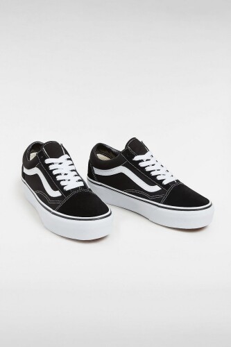 Unisex Platform Old Skool Ayakkabı - Siyah 