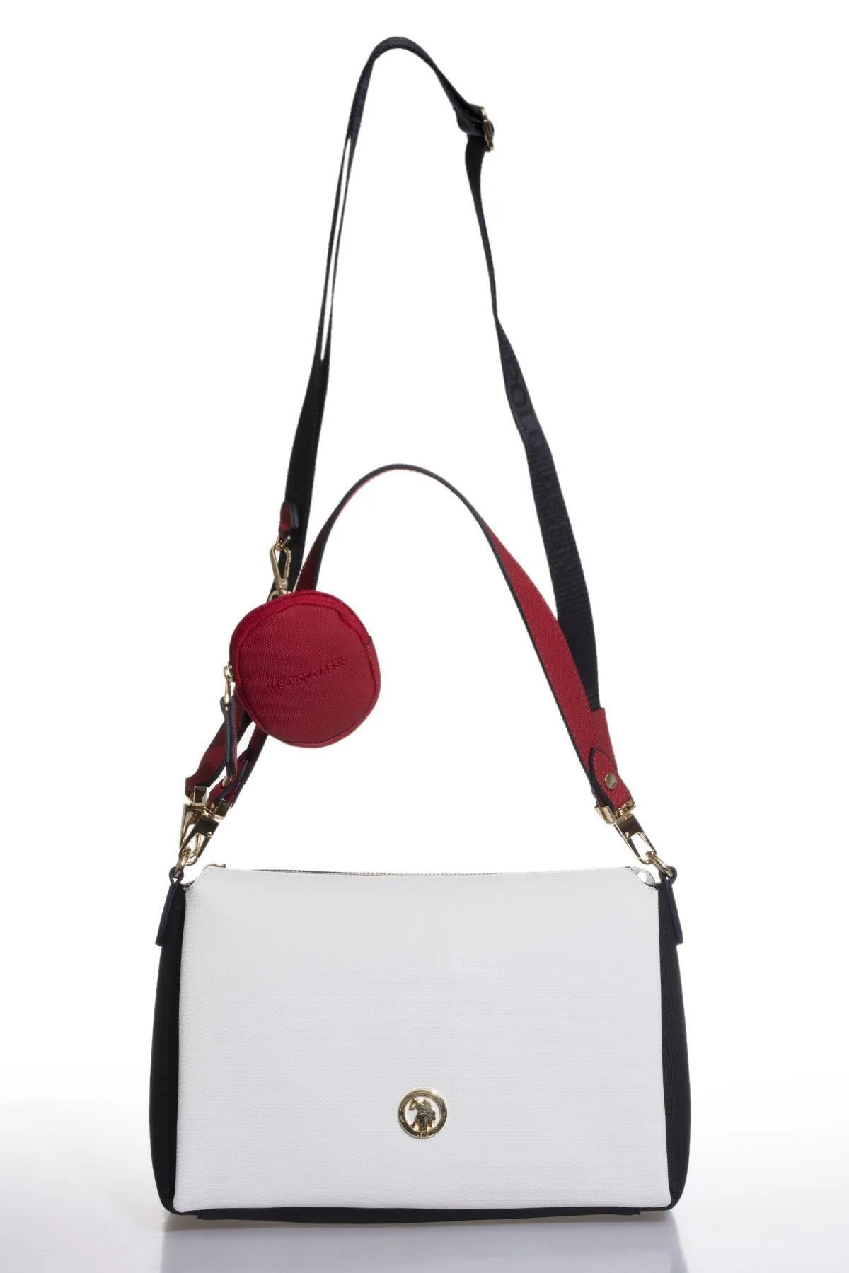 USPA BAYAN ÇANTA-Beyaz-Lacivert-Kırmızı 