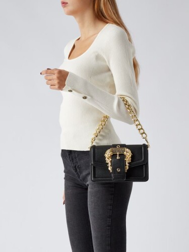 Versace Jeans Couture Metal Tokalı Omuz Çantası 