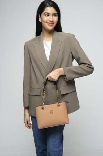 Zincir Askılı Kol Çantası-VLT_054-Camel-Kahve 